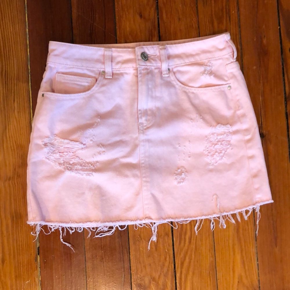 Pacsun Denim Skirt/Pink. Worn Once